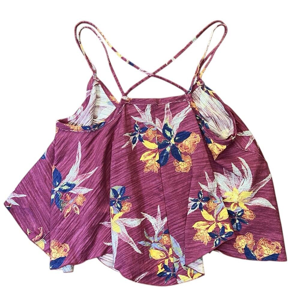 NWT Free People We The Free Hey Girl Spring Plum Tank Top Medium - Picture 4 of 7